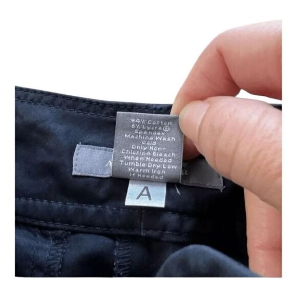 Ann Taylor Women Black Dress Pants Size 4 Mid Rise Wide Leg Zipper Closure - Picture 7 of 8